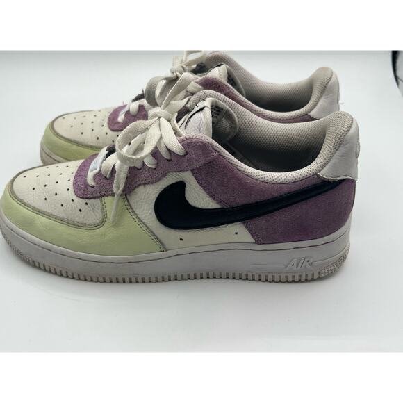 Nike Air Force 1 Low Lime Green‎ And Purple Woman’s Size 8.5 - Picture 6 of 7